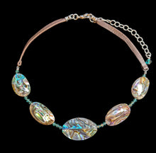 abalone & crystal choker set