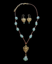 african brass & glass set