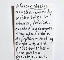 african glass & brass set