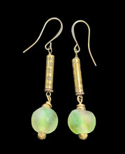 long african brass & glass set