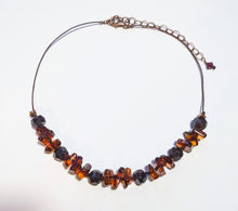 amber & garnet choker