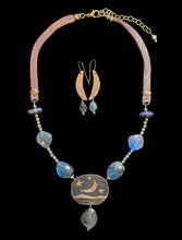 blue labradorite moon & stars set