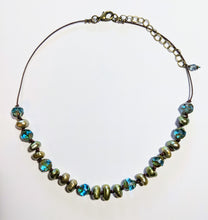 pearl & blue crystal set