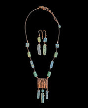 green & blue kyanite trees set