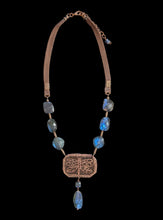 blue labradorite dragonfly set