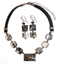 branch & tourmalinated quartz set