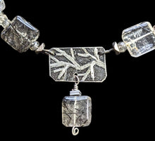 branches & tourmalinated rutilated quartz set