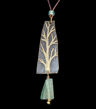 brass tree & roman glass set