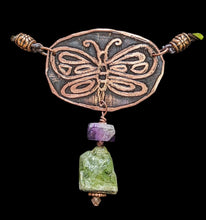 peridot & amethyst butterfly set