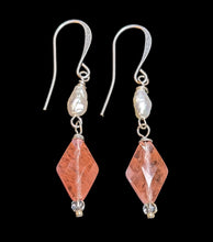 cherry quartz & pearl set