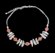 cherry quartz & pearl set