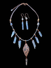 leaf & kyanite set
