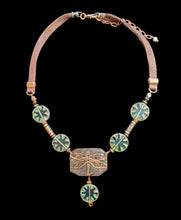 copper dragonfly & czech glass set