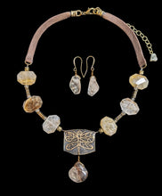dragonfly & rutilated quartz set