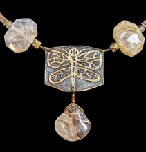 dragonfly & rutilated quartz set