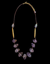 fluorite & brass set