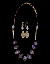 fluorite & brass set