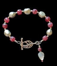 red garnet & pearl set