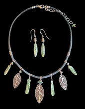 green kyanite leaves set