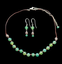 green onyx choker set