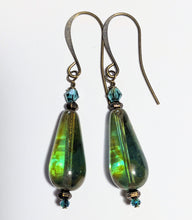 fluorite & green pearl set