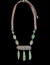 green kyanite leaf & vine set