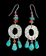 tribal rough turquoise & carnelian set