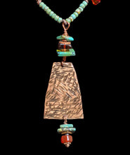hammered copper & amber set