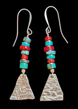 hammered turquoise & coral set