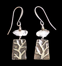 herkimer diamond & moonstone branch set
