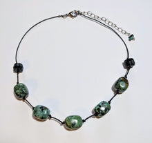 african turquoise & tourmaline set