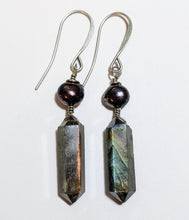 fluorite pendant & pearl set