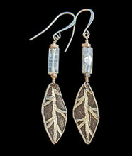 leaf & kyanite pendant set