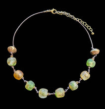 light green african glass set