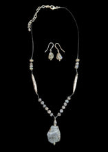 long labradorite necklace set