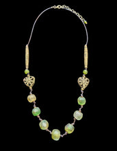 long african brass & glass set