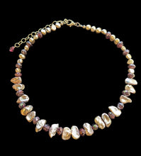 pearl & garnet choker set