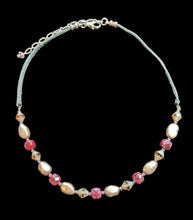 pearl & garnet choker set