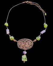 peridot & amethyst butterfly set