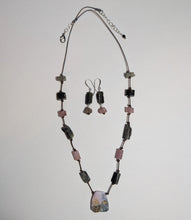 pink opal & mixed stones set