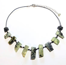 prehnite & tourmaline set