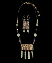 prehnite & tourmaline trees set