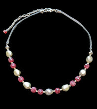 red garnet & pearl set