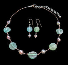 roman glass & pearl set