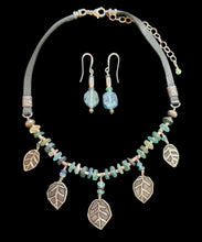 leaves & roman glass set