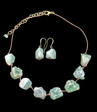 rough fluorite choker set