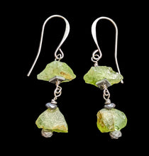 rough peridot choker set