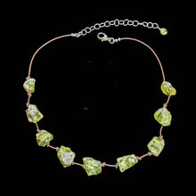 rough peridot choker set