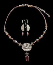 smoky quartz and garnet moon & stars set