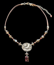smoky quartz and garnet moon & stars set